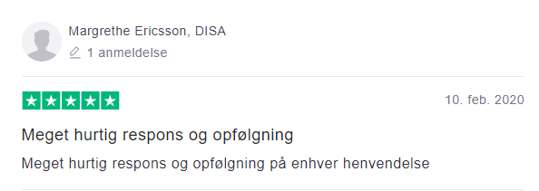 Margrethe Ericsson, DISA 10.02.2020